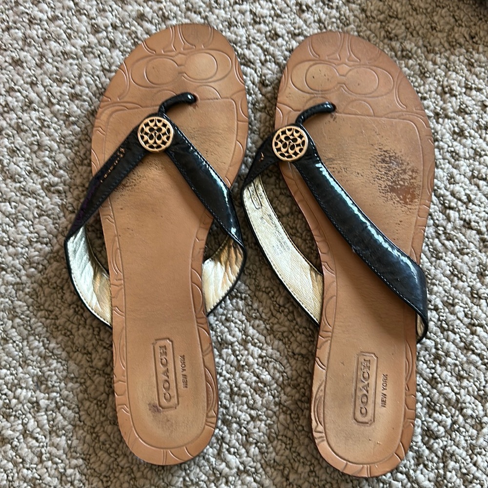 Coach flip flops